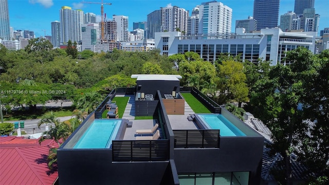 420 SW 15th Rd, Miami, FL 33129 - view of pool featuring a skyline view