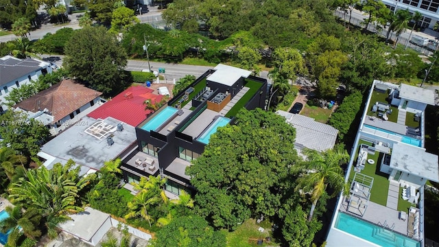 420 SW 15th Rd, Miami, FL 33129 - aerial perspective of suburban area with a pool