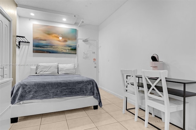 view of tiled bedroom