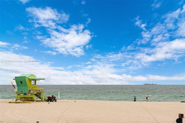 water view with a view of the beach