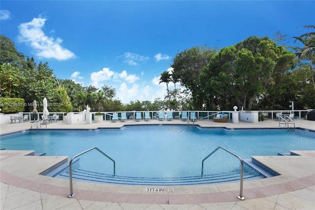 view of pool with a patio area