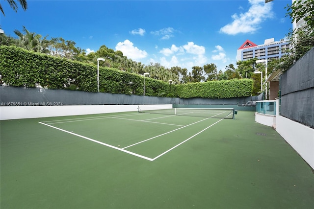 view of tennis court