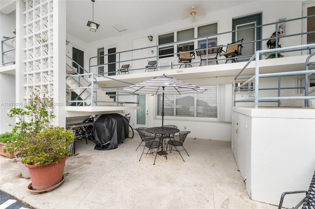 view of patio featuring grilling area