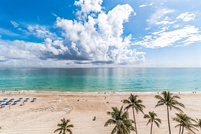 property view of water with a view of the beach