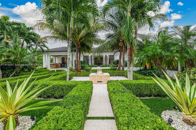 view of yard with a patio area