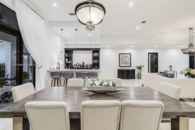 view of dining area