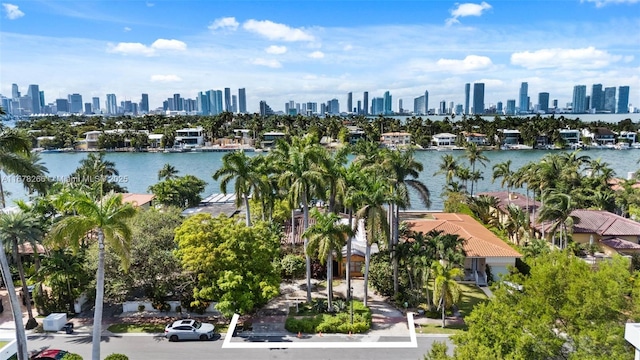 330 W Rivo Alto Dr, Miami Beach, FL 33139 - drone / aerial view of skyline and a large body of water