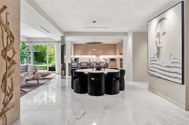 view of dining area