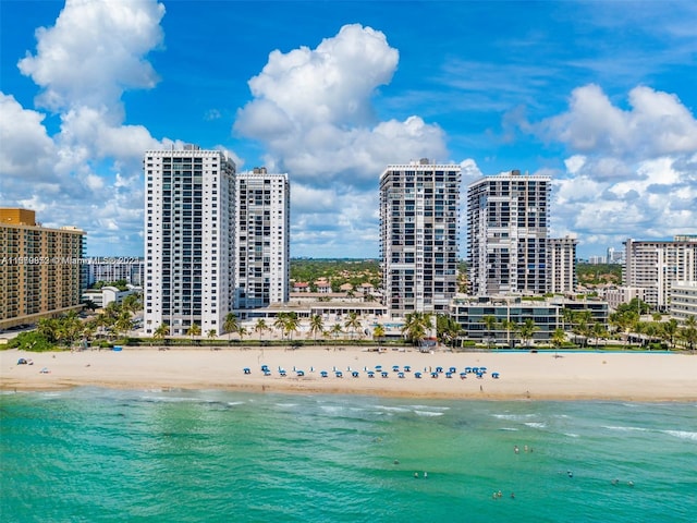 exterior space with a view of the beach