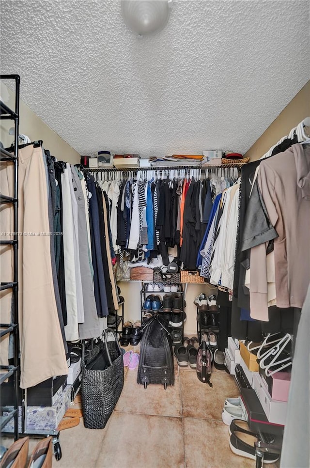 view of walk in closet