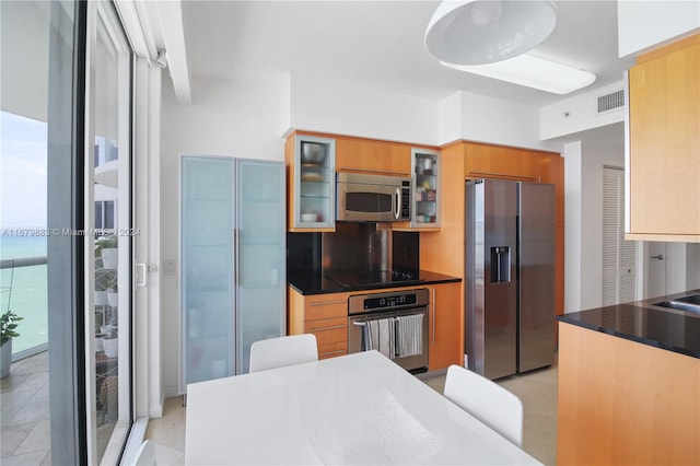 kitchen featuring appliances with stainless steel finishes