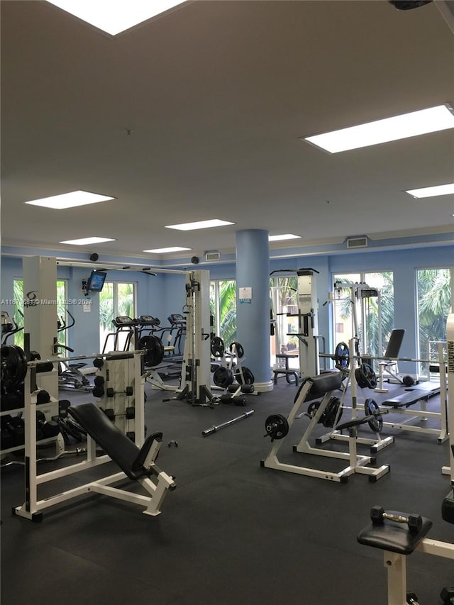 view of workout area