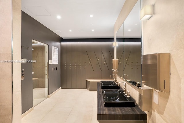 1000 Brickell Plz Unit 2907, Miami, FL 33131 - kitchen with light tile patterned floors and recessed lighting