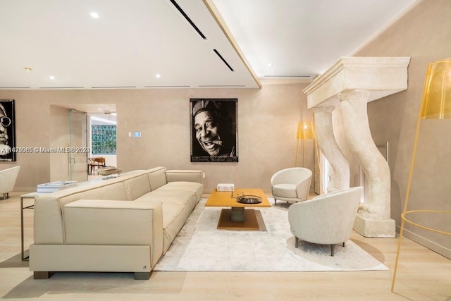 1000 Brickell Plz Unit 2907, Miami, FL 33131 - living room with wood finished floors and recessed lighting