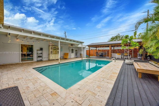 view of pool with a patio area