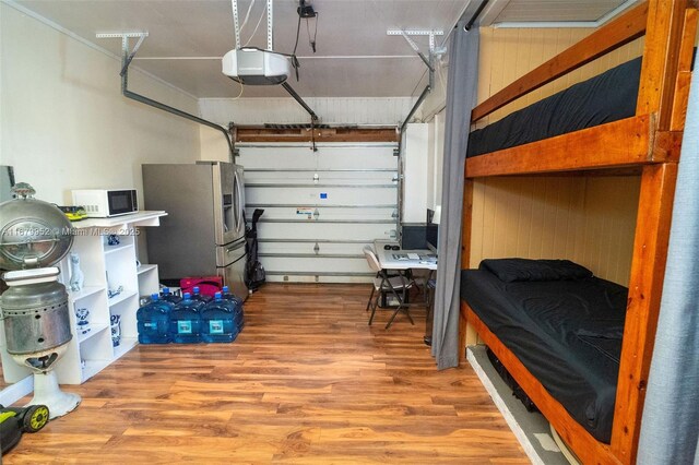 bedroom with a closet and dark wood-type flooring