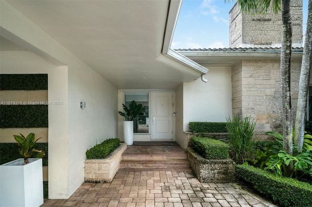 view of doorway to property