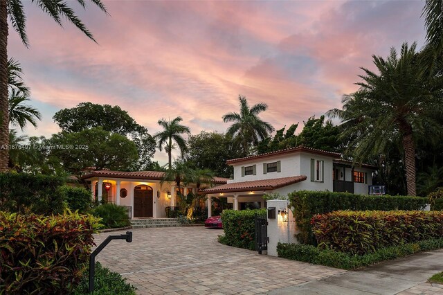 view of mediterranean / spanish house