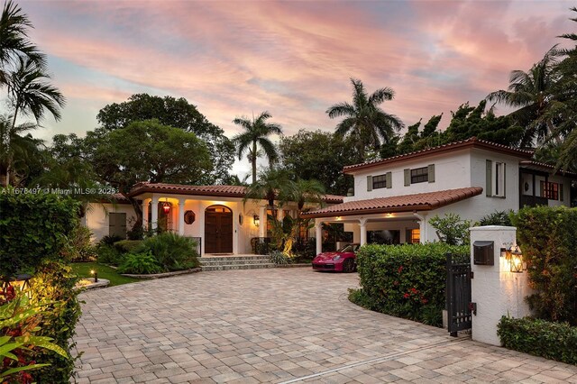 view of mediterranean / spanish house