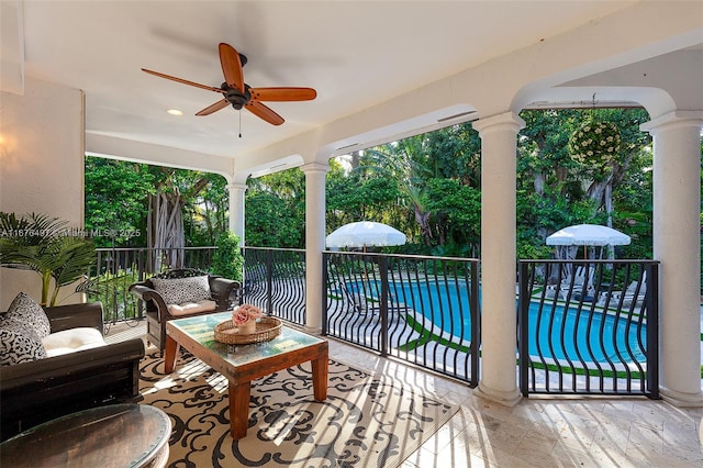 2616 Acacia Ct, Fort Lauderdale, FL 33301 - view of patio / terrace featuring a ceiling fan
