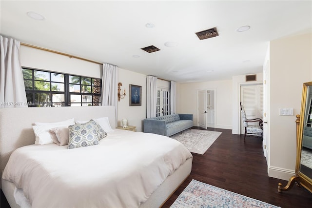 2616 Acacia Ct, Fort Lauderdale, FL 33301 - bedroom with dark wood-type flooring, baseboards, and recessed lighting