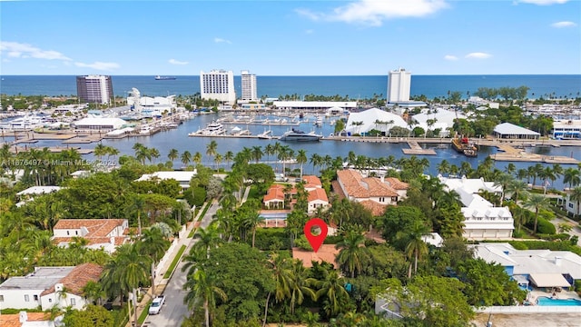 2616 Acacia Ct, Fort Lauderdale, FL 33301 - drone / aerial view of a nearby body of water and a marina
