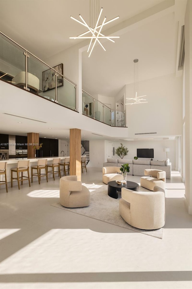 55 Merrick Way Unit 808, Coral Gables, FL 33134 - community lobby featuring a high ceiling
