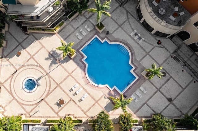 55 Merrick Way Unit 808, Coral Gables, FL 33134 - aerial view of a pool