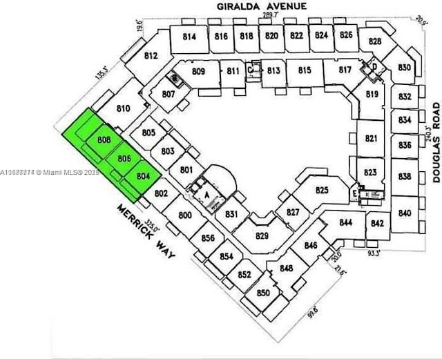 55 Merrick Way Unit 808, Coral Gables, FL 33134 - property floor plan