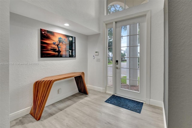 entrance foyer featuring light hardwood / wood-style flooring