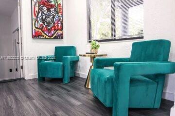 4384 SW 12th St, Miami, FL 33134 - sitting room featuring dark hardwood / wood-style floors