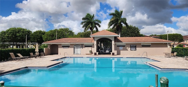 view of pool with a patio area