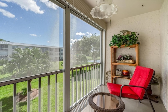 sunroom with plenty of natural light