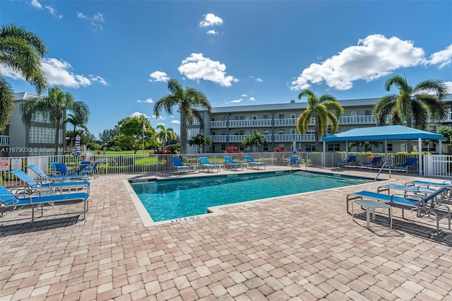 view of pool with a patio area