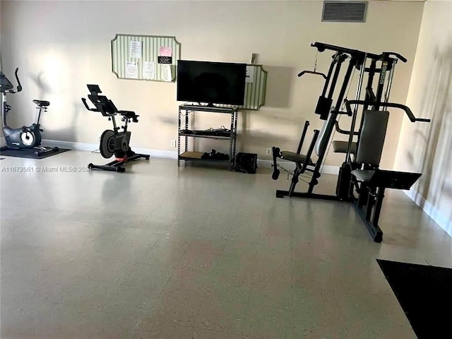 view of exercise area