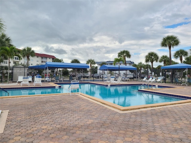 view of pool featuring a patio area