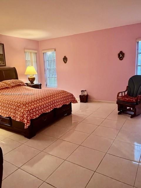 view of tiled bedroom