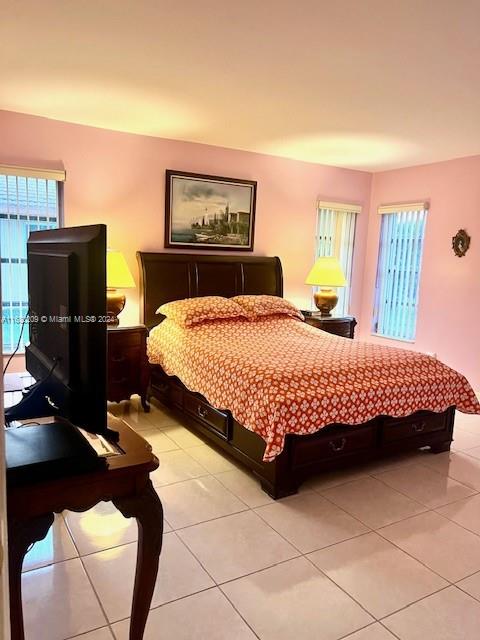 view of tiled bedroom