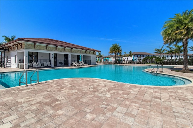 view of pool with a patio area