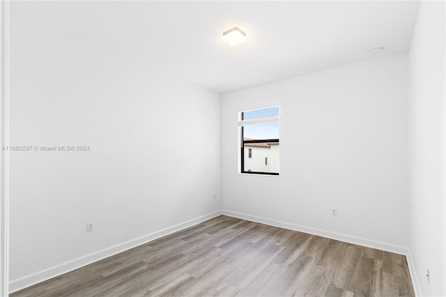 empty room featuring light wood-type flooring