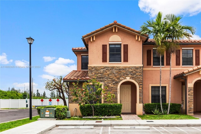 view of mediterranean / spanish house