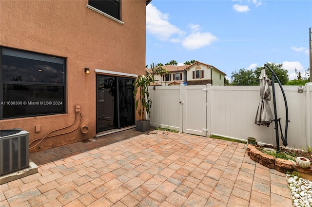 view of patio / terrace featuring central AC unit