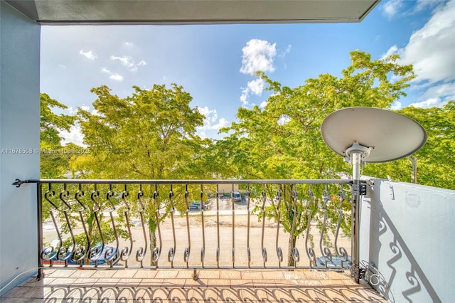 view of balcony