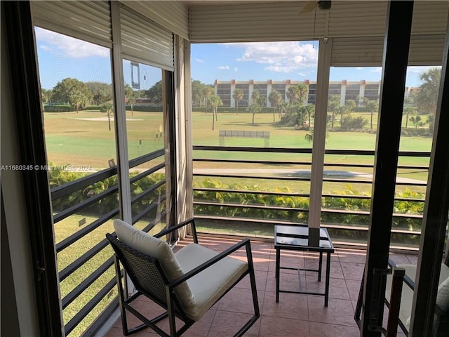 view of sunroom