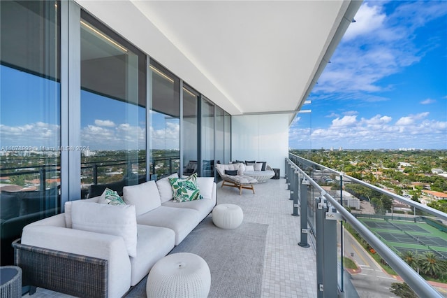 balcony with outdoor lounge area