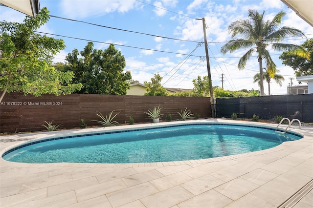 view of pool featuring a patio area