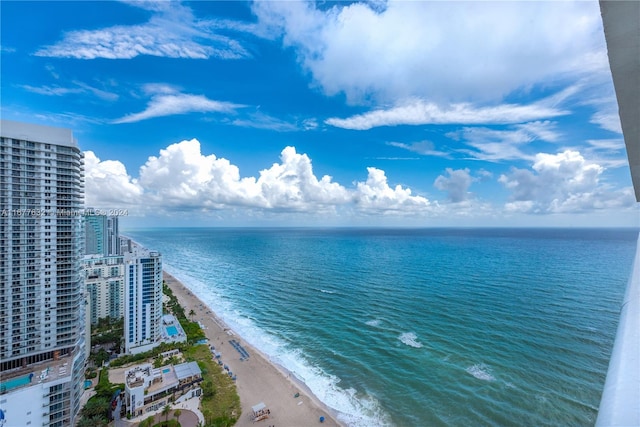 water view with a beach view