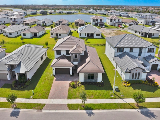 bird's eye view with a residential view