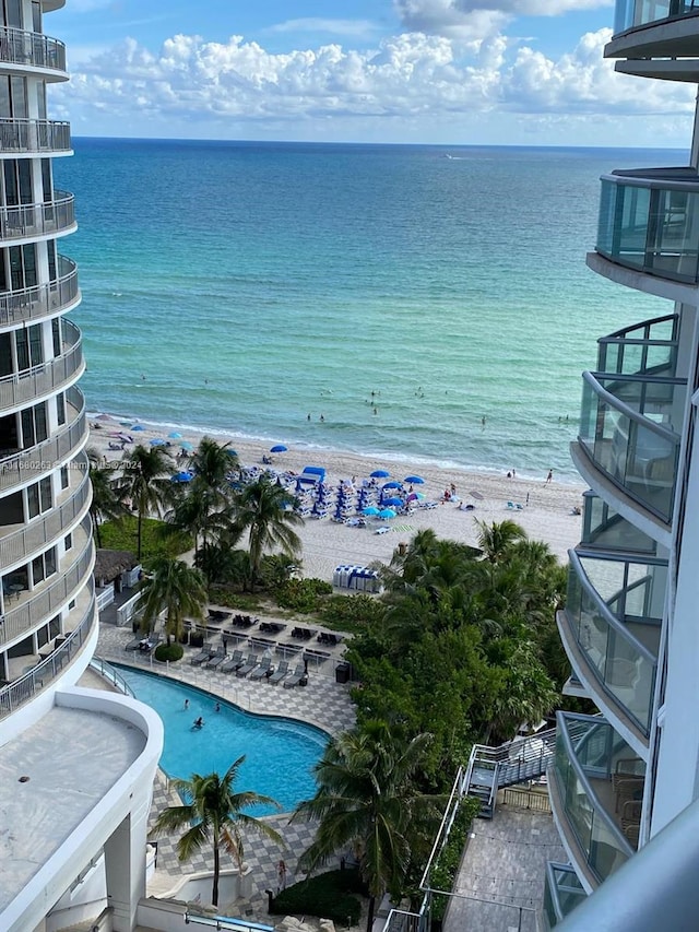 water view with a beach view