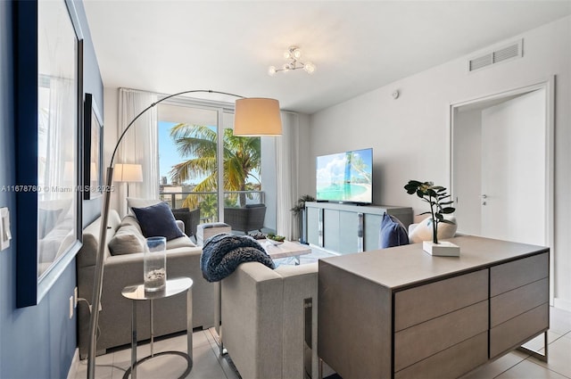 401 N Birch Rd Unit 505, Fort Lauderdale, FL 33304 - living area featuring light tile patterned floors
